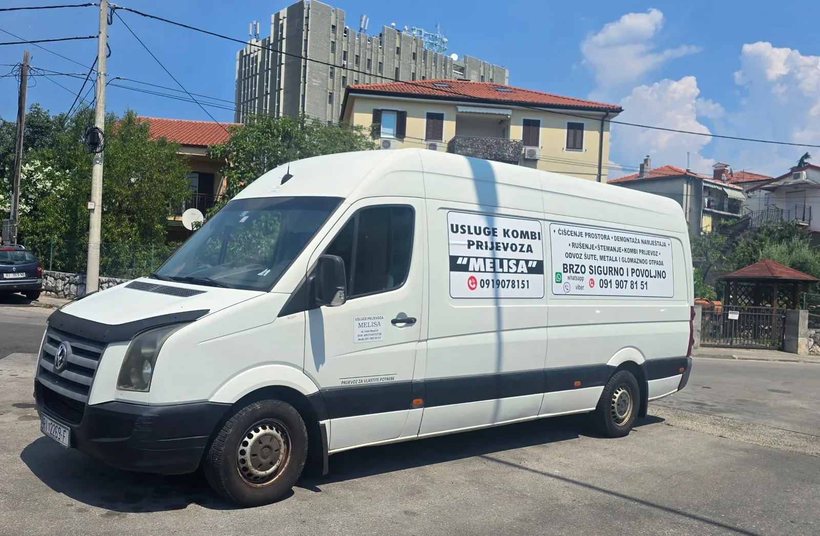 Usluge prijevoza Melisa na terenu, odvoz otpada u Rijeci